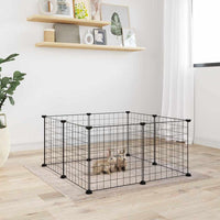 HKM-9204669 8-Panel and 12-Panel Powder-Coated Steel Pet Cage with Door for Training and Play