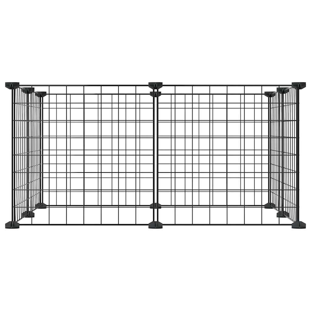 HKM-9204669 8-Panel and 12-Panel Powder-Coated Steel Pet Cage with Door for Training and Play