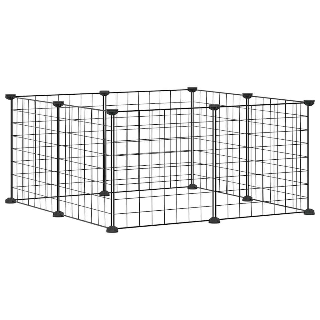 HKM-9204669 8-Panel and 12-Panel Powder-Coated Steel Pet Cage with Door for Training and Play