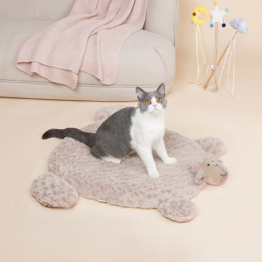 HKM-9204925 Comfy Cat and Dog Mat for Indoor Use - Soft and Durable Pet Floor Mat