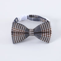 HKM-9205053 Adjustable British Style Plaid Bow Tie and Tie Collar Accessories for Pets