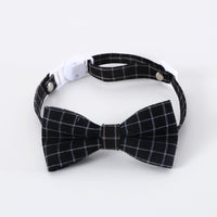 HKM-9205053 Adjustable British Style Plaid Bow Tie and Tie Collar Accessories for Pets