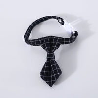 HKM-9205053 Adjustable British Style Plaid Bow Tie and Tie Collar Accessories for Pets