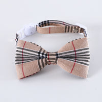 HKM-9205053 Adjustable British Style Plaid Bow Tie and Tie Collar Accessories for Pets