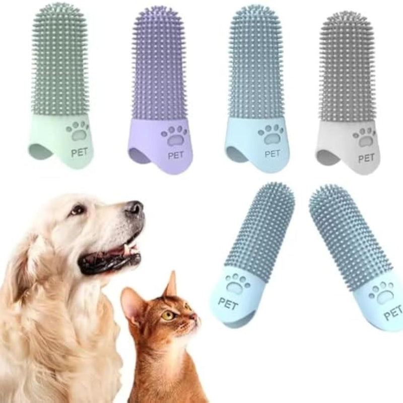 HKM-920659 360 Degree Pet Finger Toothbrush for Dogs - Suitable for Small, Medium, and Large Breeds - Promotes Oral Health and Freshens Breath