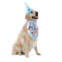 HKM-9207229 Dog Birthday Party Hat - Fun Cloth Hat with Paper Crown for Pets