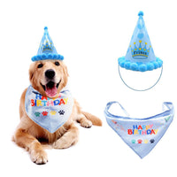 HKM-9207229 Dog Birthday Party Hat - Fun Cloth Hat with Paper Crown for Pets