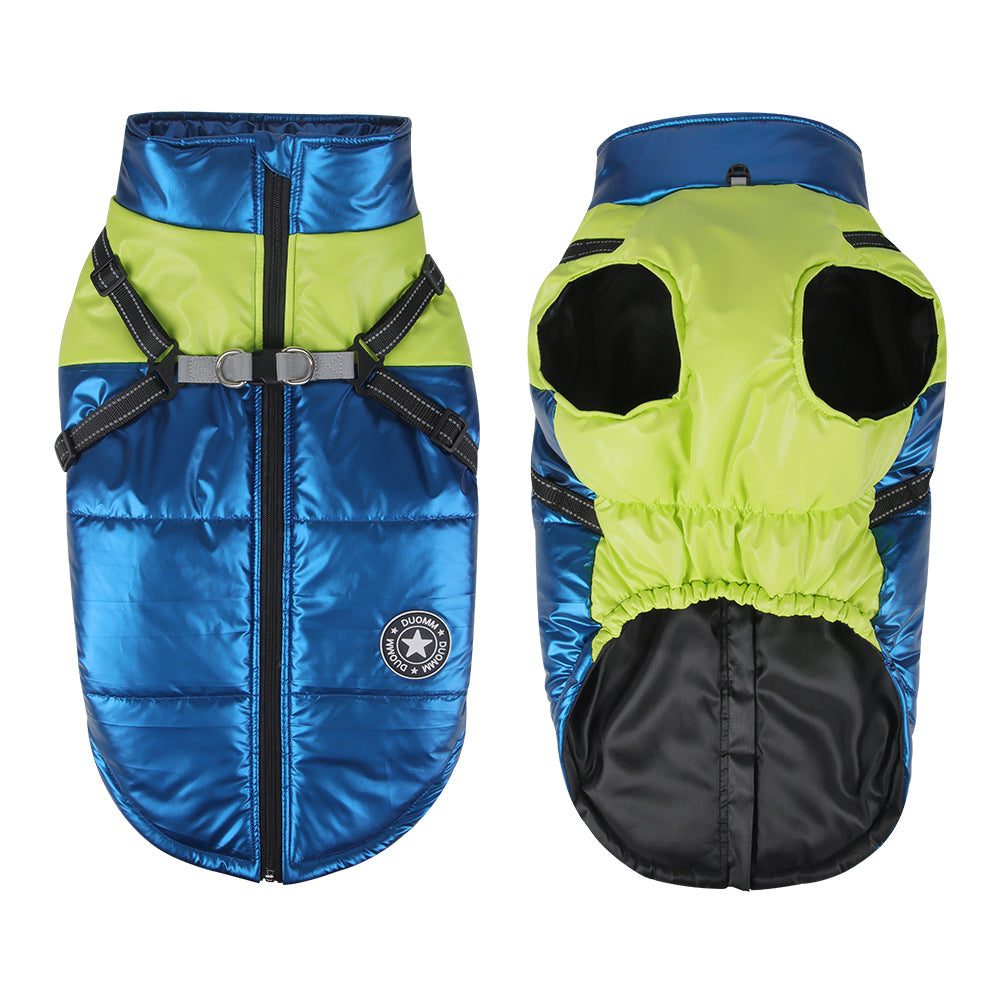 HKM-9207485 Windproof and Warm Reflective Webbing Cotton Coat for Big Dogs