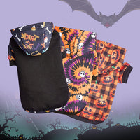 HKM-9208125 Halloween-Themed Pet Clothing for Small and Medium Dogs and Cats - Pumpkin & Skull Designs