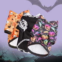 HKM-9208125 Halloween-Themed Pet Clothing for Small and Medium Dogs and Cats - Pumpkin & Skull Designs