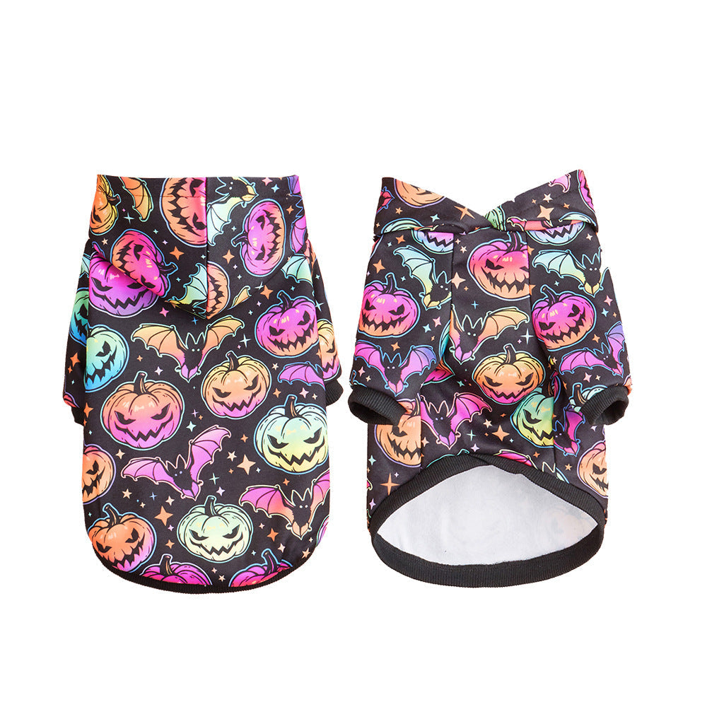 HKM-9208125 Halloween-Themed Pet Clothing for Small and Medium Dogs and Cats - Pumpkin & Skull Designs