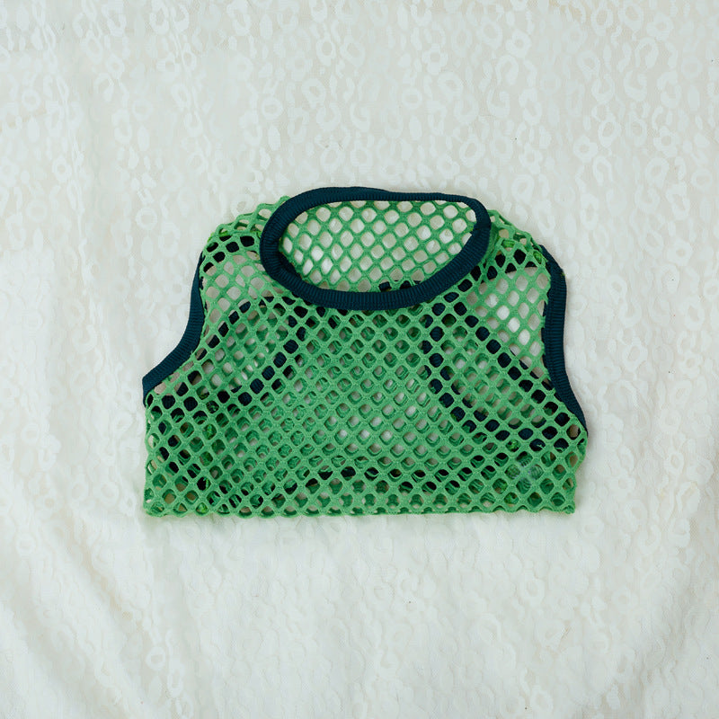 HKM-9208637 Hollow Mesh Pet Vest - Elastic Breathable Dog Clothing in Various Colors and Sizes
