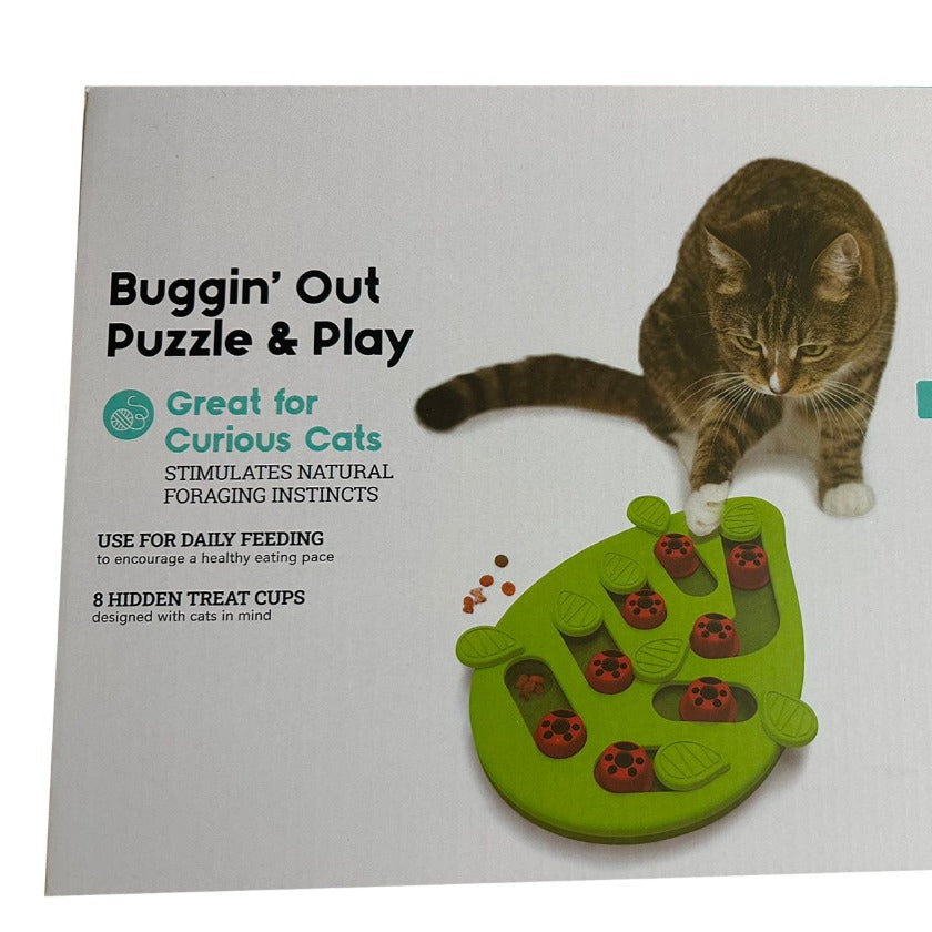 HKM-9209021 Slow Feed Cat Bowl in Green - BPA-Free PP Material Pet Tableware