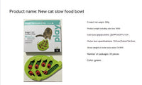 HKM-9209021 Slow Feed Cat Bowl in Green - BPA-Free PP Material Pet Tableware