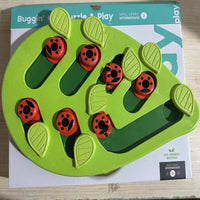 HKM-9209021 Slow Feed Cat Bowl in Green - BPA-Free PP Material Pet Tableware