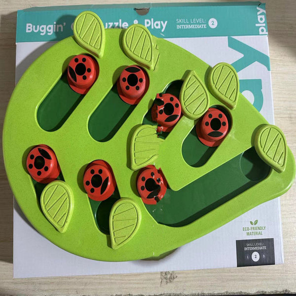 HKM-9209021 Slow Feed Cat Bowl in Green - BPA-Free PP Material Pet Tableware