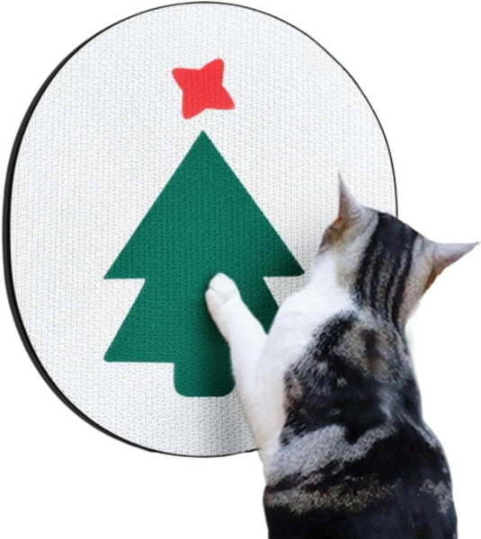 HKM-920915 Wall-Mounted Cat Scratching Pad with Catnip - Durable Corrugated Cardboard for Indoor Cats