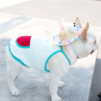 HKM-9209405 Light Blue Cartoon Cotton Vest for Pets ¨C Breathable Clothing for Cats and Dogs