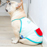 HKM-9209405 Light Blue Cartoon Cotton Vest for Pets ¨C Breathable Clothing for Cats and Dogs