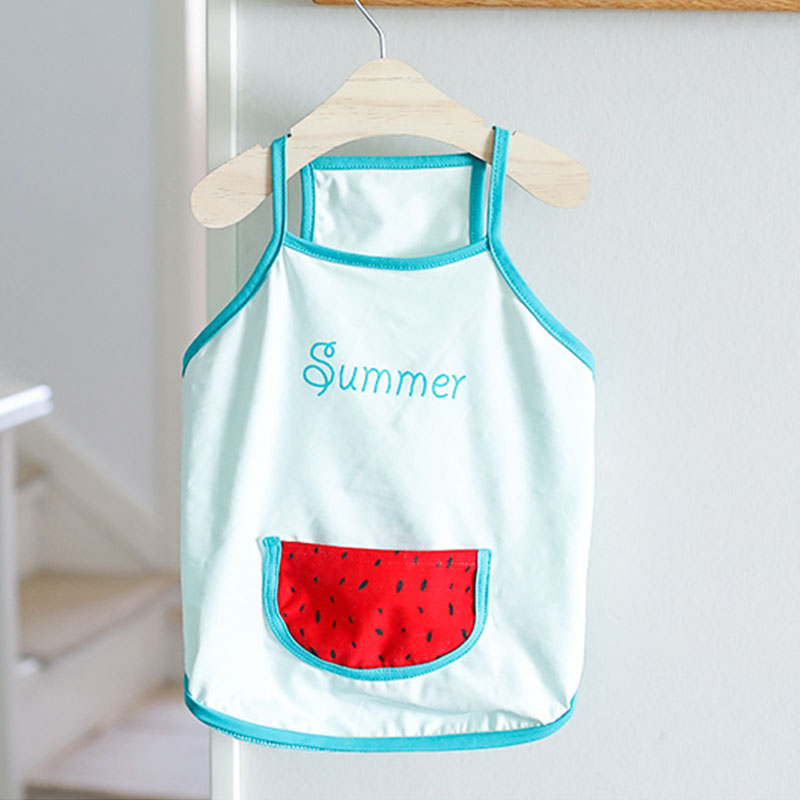 HKM-9209405 Light Blue Cartoon Cotton Vest for Pets ¨C Breathable Clothing for Cats and Dogs