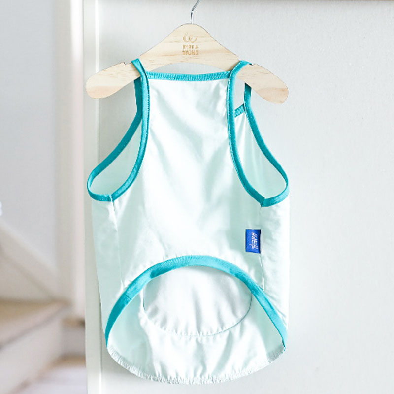 HKM-9209405 Light Blue Cartoon Cotton Vest for Pets ¨C Breathable Clothing for Cats and Dogs