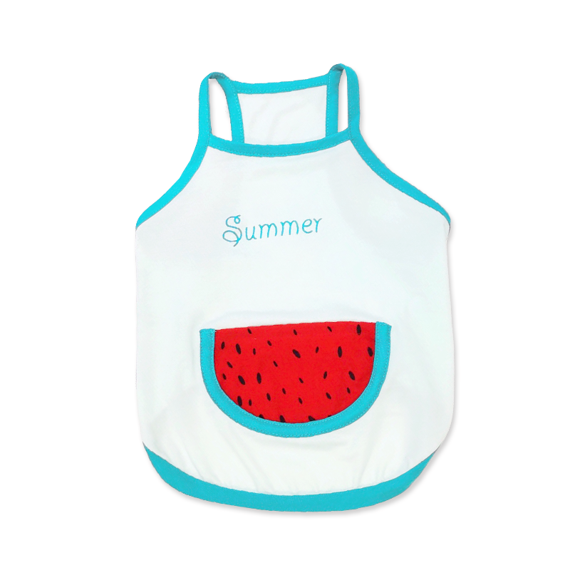 HKM-9209405 Light Blue Cartoon Cotton Vest for Pets ¨C Breathable Clothing for Cats and Dogs