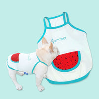 HKM-9209405 Light Blue Cartoon Cotton Vest for Pets ¨C Breathable Clothing for Cats and Dogs