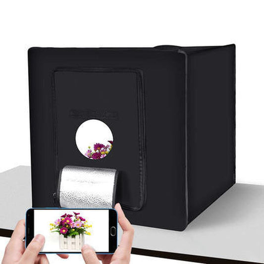 HKM-920979 60cm LED Photography Light Box with Polyester Backdrop for Professional Studio Use