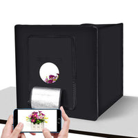 HKM-920979 60cm LED Photography Light Box with Polyester Backdrop for Professional Studio Use