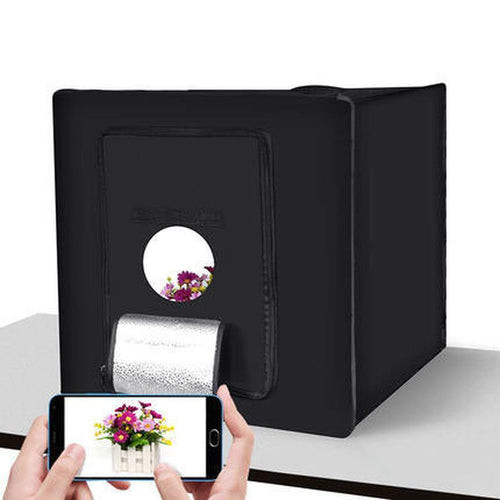HKM-920979 60cm LED Photography Light Box with Polyester Backdrop for Professional Studio Use