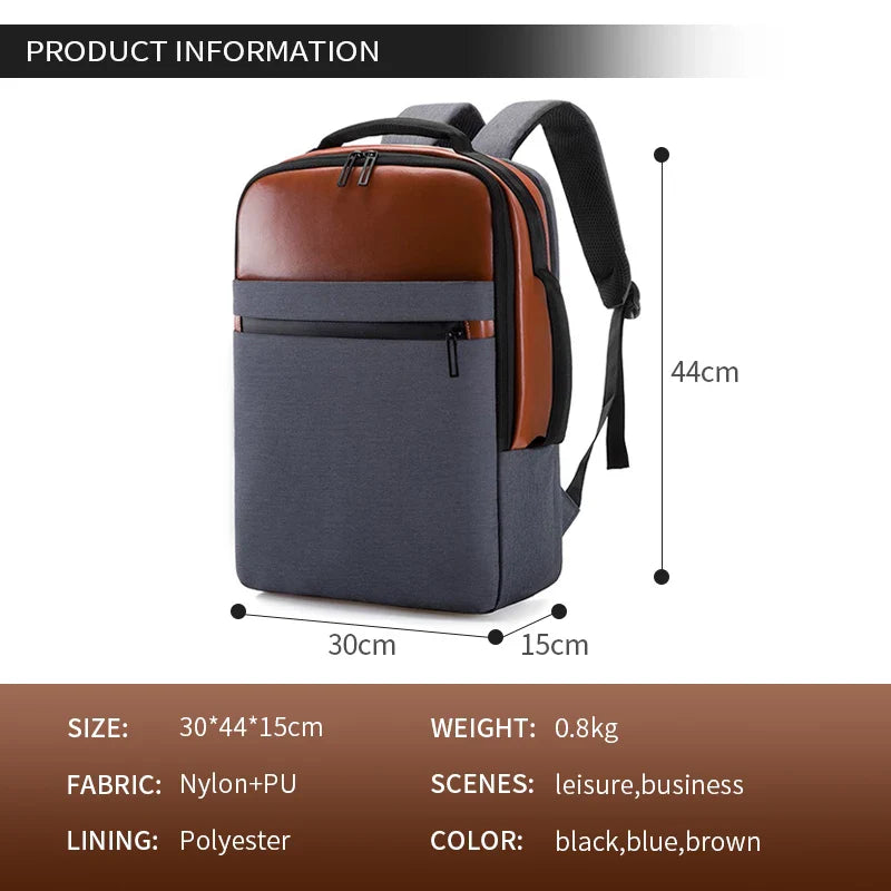 HKM-920979 Stylish Business Travel Laptop Backpack for Men with Organised Compartments