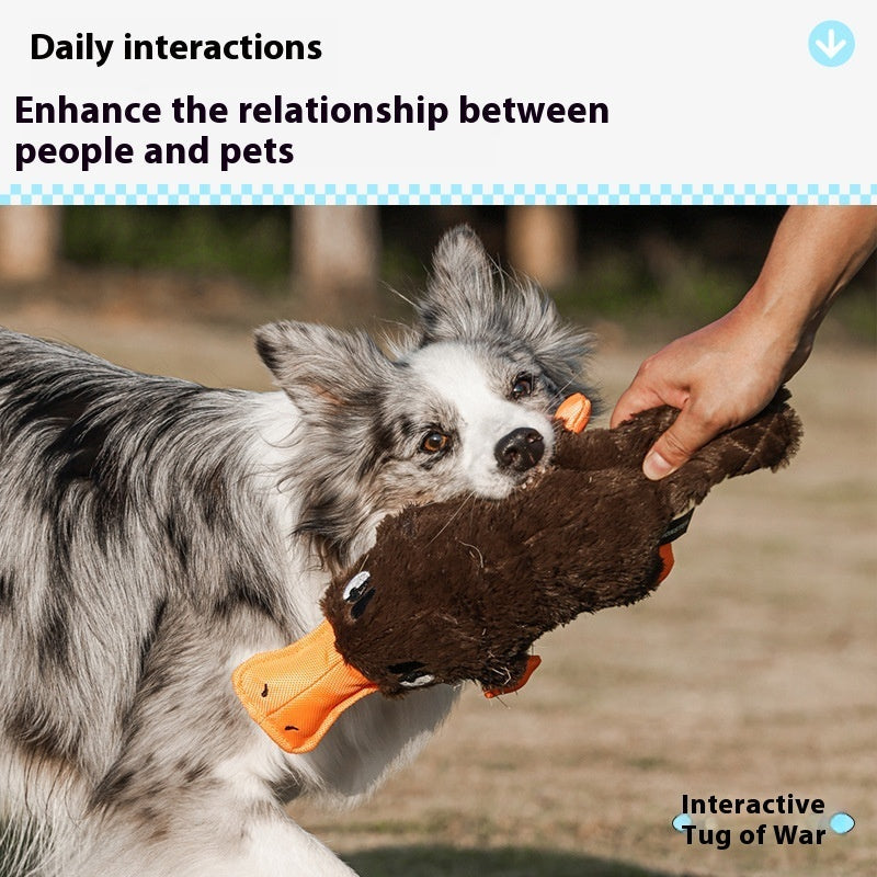 HKM-9210429 Platypus Plush Dog Toy with Sound Simulation