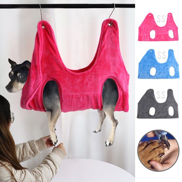 HKM-9210685 Soft Cloth Pet Grooming Tool for Cats and Dogs - Available in Pink, Blue, Grey, Sizes S, M, L