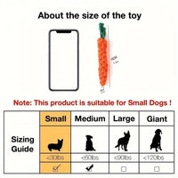 HKM-9211453 Durable Cotton Rope Pet Chew Toy in Carrot Shape for Small Dogs and Cats, Promotes Dental Health
