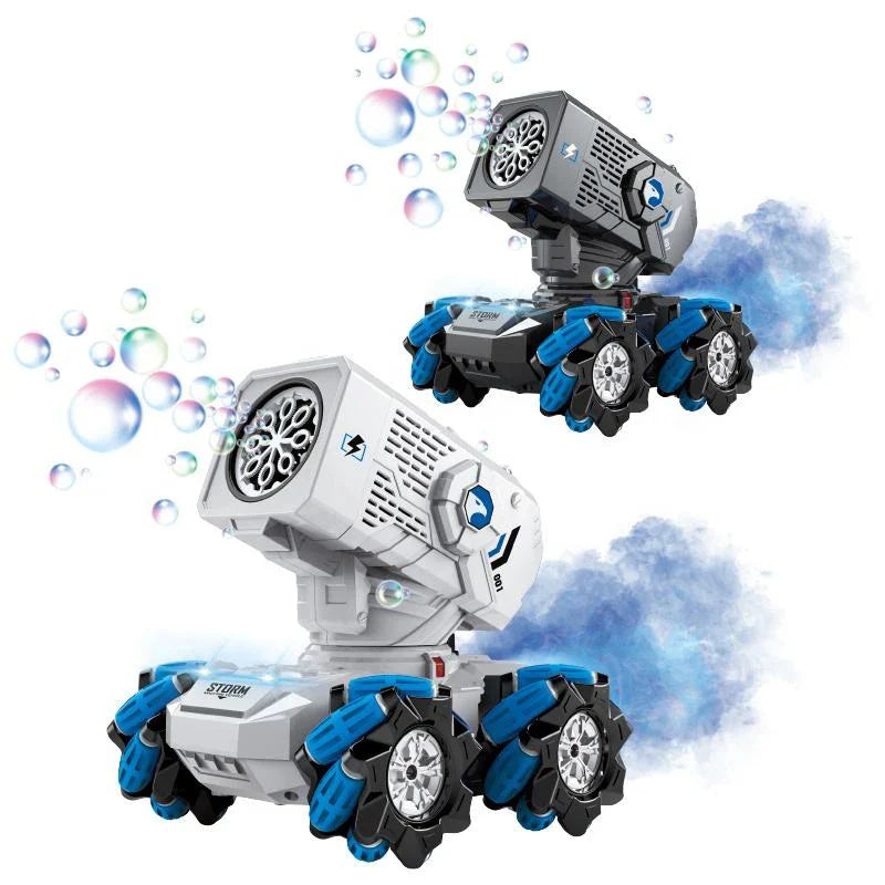 HKM-921171 Remote Control Bubble Blowing Stunt Tank Toy for Indoor and Outdoor Fun