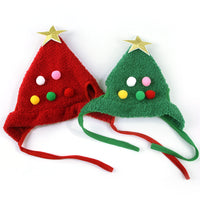 HKM-9212093 Pet Christmas Tree Hat with Adjustable Chin Strap - Cute Holiday Headwear for Cats and Small Pets