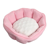 HKM-9212861 Shell-Shaped Pet Nest in Soft Imitation Suede & Plush ¨C Available in Pink, Gray, and Khaki