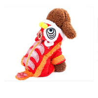 HKM-9212989 Funny Lion and Horse Costumes for Dogs and Cats - Four-Legged Apparel in Red and Blue