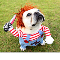 HKM-9212989 Funny Lion and Horse Costumes for Dogs and Cats - Four-Legged Apparel in Red and Blue