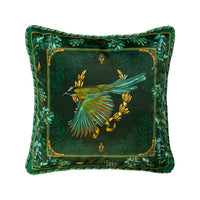 HKM-921299 European Style Retro Square Pillowcase with Fringe and Piping - 45cm x 45cm