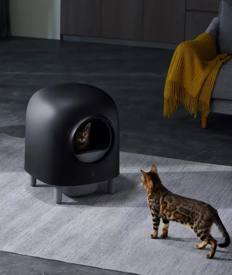 HKM-921363 Automatic Self-Cleaning Cat Litter Box with APP Control for Hassle-Free Maintenance