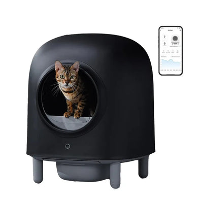 HKM-921363 Automatic Self-Cleaning Cat Litter Box with APP Control for Hassle-Free Maintenance