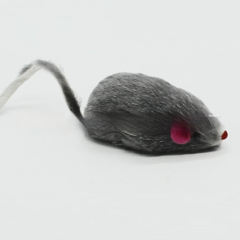 HKM-921363 Cat Supplies 2-inch Rabbit Skin Mouse Self-Hi Toy