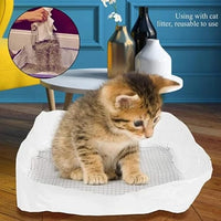HKM-9214269 Reusable Cat Litter Filter Bags with Strainer – 10 Pack, Mesh Quick Sift, Easy Clean & Portable Design