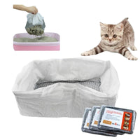 HKM-9214269 Reusable Cat Litter Filter Bags with Strainer – 10 Pack, Mesh Quick Sift, Easy Clean & Portable Design