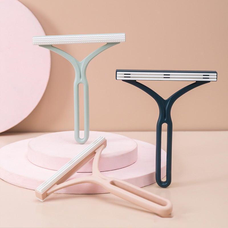 HKM-9214397 Y-Shaped Pet Hair Shaver in Pink, Dark Green, and Light Green - 12.5 x 15 cm, Made of Durable PP
