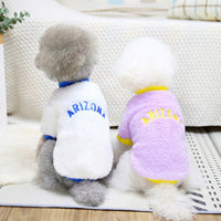HKM-9215165 Fleece Jacket for Dogs - Double-Sided Velvet Fabric, Available in Purple, Pink, White, Sizes S-XXL