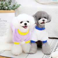 HKM-9215165 Fleece Jacket for Dogs - Double-Sided Velvet Fabric, Available in Purple, Pink, White, Sizes S-XXL
