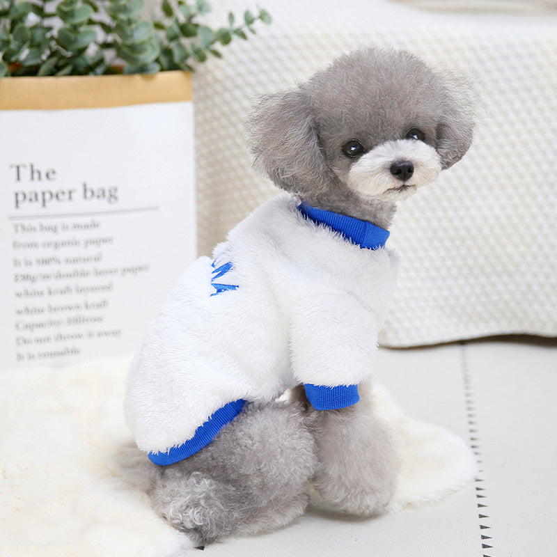 HKM-9215165 Fleece Jacket for Dogs - Double-Sided Velvet Fabric, Available in Purple, Pink, White, Sizes S-XXL