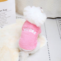 HKM-9215165 Fleece Jacket for Dogs - Double-Sided Velvet Fabric, Available in Purple, Pink, White, Sizes S-XXL